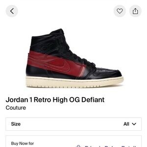 couture jordan 1 retro high OG defiant